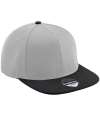 BB661 B661 Beechfield Original Flat Peak 6 Panel Snapback Cap Grey / Black colour image